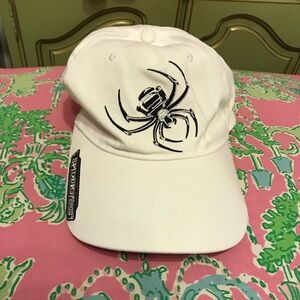 Spider Wire white Baseball Cap hat